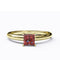 Solitaire Gold Engagement with 0.35ct Princess Cut Ruby - 01SG03R